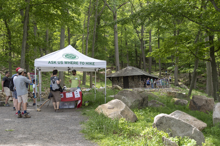 Bear Mountain National Park, Rockland County, New York State, USA. The NY and NJ Conference info tent.のeditorial素材
