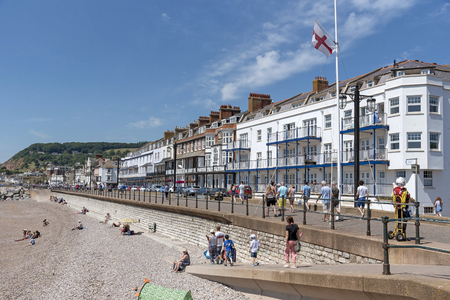 Sidmouth a popular seaside resort in east Devon, England, UK.のeditorial素材