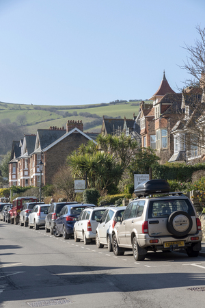 Lynton, North Devon, England, UK. March 2019. The small town of Lynton situated within Exmoor National Park in north Devonshireのeditorial素材