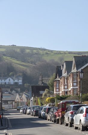 Lynton, North Devon, England, UK. March 2019. The small town of Lynton situated within Exmoor National Park in north Devonshireのeditorial素材