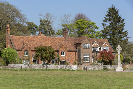 The Lee near Great Missenden, Buckinghamshire, England, UK,  A tiny village with cottages around a...