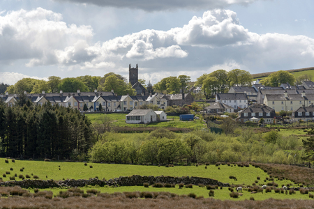 Princetown, Devon, England UK. May 2019. The village of Princetown in the Dartmoor National Park.のeditorial素材