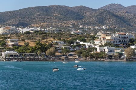 Agios Nikolaos, eastern Crete, Greece. October 2019.  The Ammoudi Beach at Agios Nikolaos, Eastern Crete,のeditorial素材