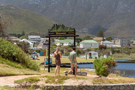 Kleinmond, Western cape, South Africa. Dec 2019. Water scooter on the beach with a backdrop of white...