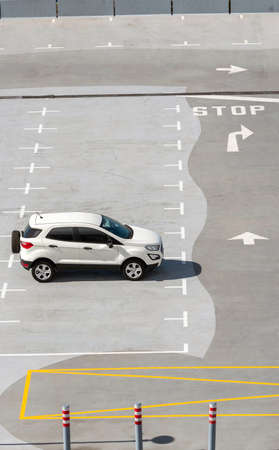 Cape Town, South Africa. 2019.  An overview of the only car parked in a Cape Town, South African car parkのeditorial素材