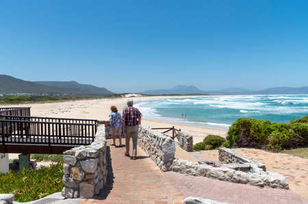 Kleinmond, Western Cape, South Africa. 2019,  The seafront at Kleinmond a small town on the Alantic coast on the garden route in the Western Cape region of South Africaのeditorial素材