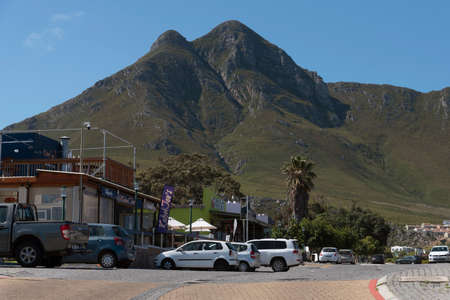 Kleinmond, Western Cape, South Africa. December 2019. Kleinmond on the garden route, South Africa. A popular small town overlooked by the Hottentots-Holland mountais.のeditorial素材