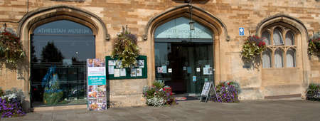 Malmesbury, Wiltshire, England, UK.  2020. The entrance to the council offices, Tourist Information...
