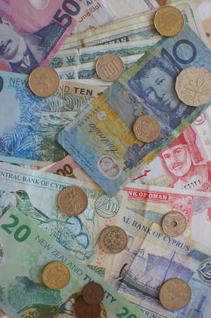 a sampling of currency from around the world 