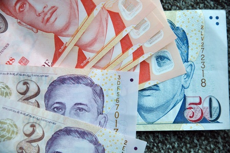 Currency from Singaporeの写真素材