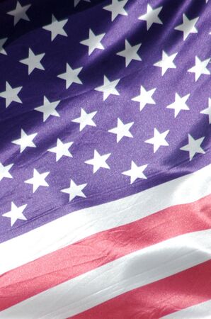 closeup of stars and stripes flag of the USAの写真素材