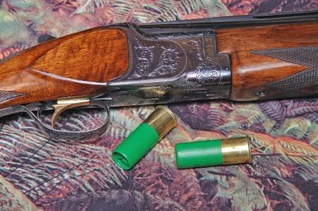 12-gauge shotgun with shells