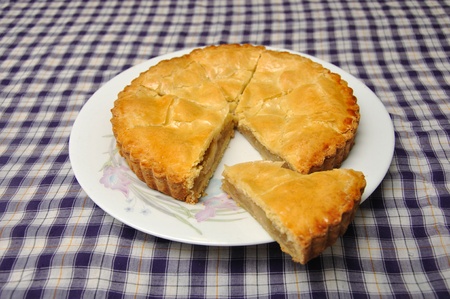 delicious homemade apple pie ready to serveの写真素材