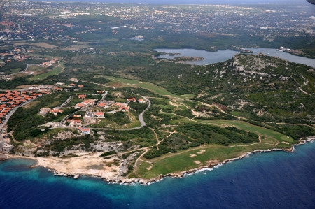 Tourist resorts on the island of Curacao in the Caribbeanの写真素材