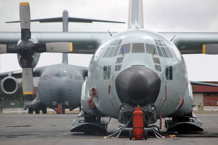 CHRISTCHURCH, NEW ZEALAND, CIRCA 2007: US Airforce Globemaster waits on tarmac at the Deep Freeze...