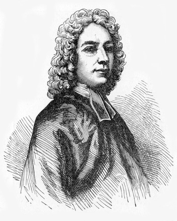 Isaac Watts (1674 - 1748), English hymnwriter, theologian and logician. A prolific and popular hymn writer, he was recognized as the "Father of English Hymnody", credited with some 750 hymns. Engraving from Selections from the Journal of John Wesley, 1891のeditorial素材