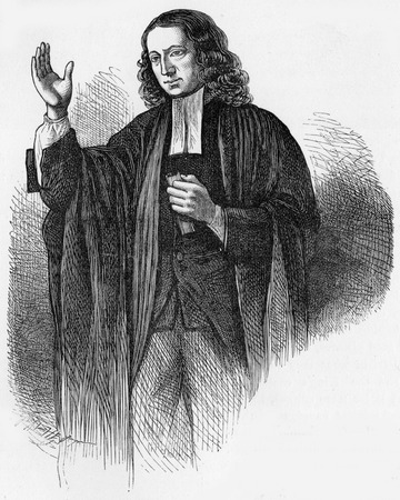 portait of John Wesley preaching at the age of 63,  engraving from Selections from the Journal of John Wesley, 1891のeditorial素材