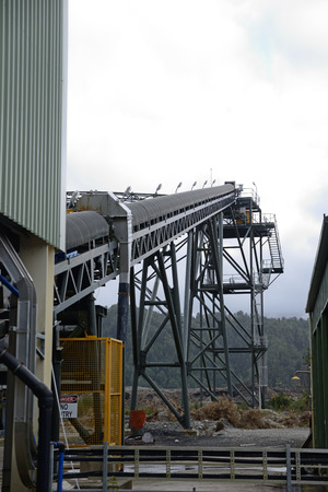 GREYMOUTH, NEW ZEALAND, circa 2010: Coal delivery facility at the  Pike River Coal mine circa 2010...