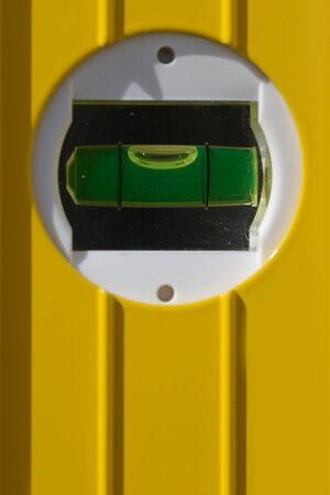 detail of the bubble in a spirit level