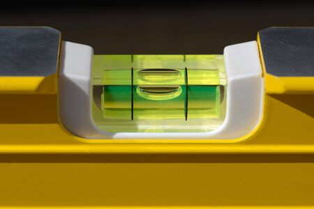 detail of the bubble in a spirit level