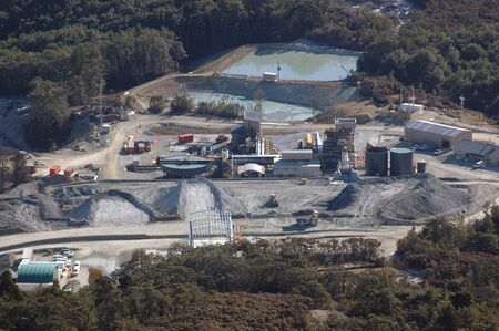 Ore concentration facilities at Oceana Gold Globe Progress Gold Mine, Westland, New Zealandのeditorial素材