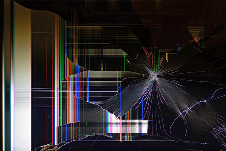 background of a broken computer screen