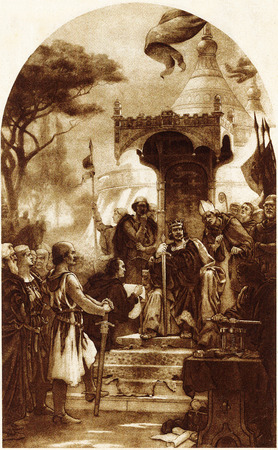 Prince John approves the signing of Magna Carta in 1215のeditorial素材