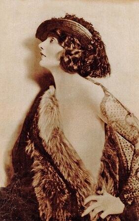 Studio portrait of Hollywood actress, Betty Blythe, famous during the era of silent movies....