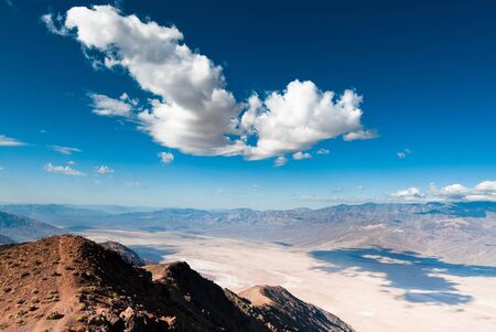 Scenic view from Dantes View mountain peak over Death Valley national park, Nevada, USAの写真素材