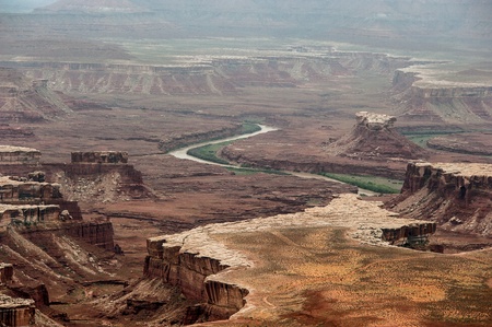 Distant canyons in Canyonlands National Park, Utah, USAの写真素材