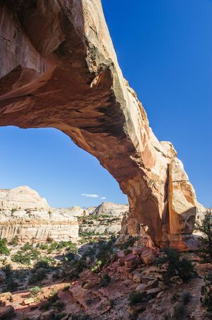 Hickman Bridge, Capitol Reef National Park, Utah, USAの写真素材