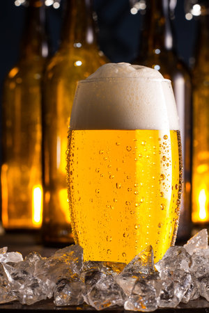 Beer and iceの写真素材