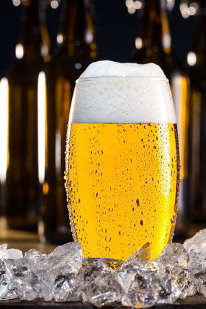 Beer and iceの写真素材