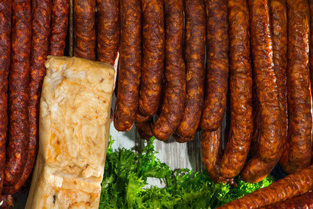 Still life of meat products
