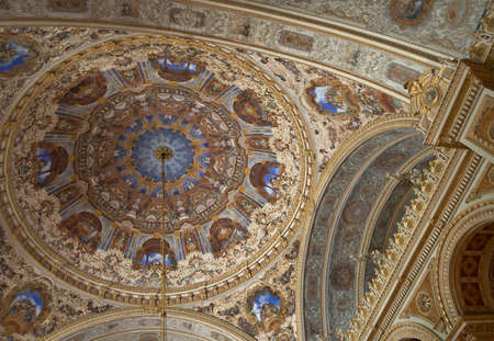 Roof in Dolmabahche Palace, Istanbul, Turkey.This palace was build in 1853 year.の写真素材