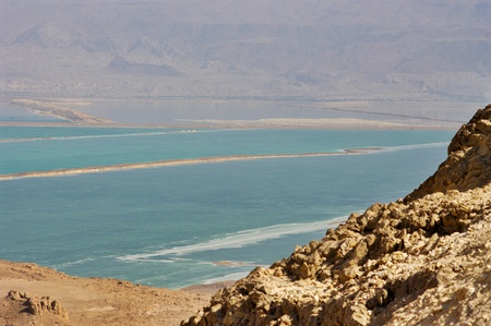 Dead Sea view, lowest place on earth. の写真素材