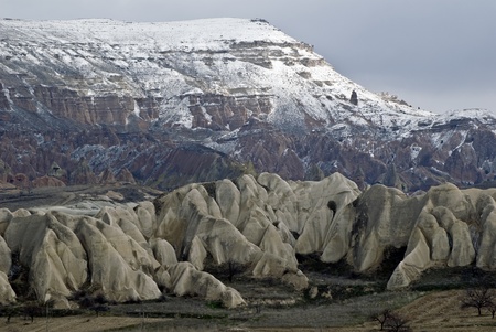 Sandstone formations in Cappadocia, Turkey.の写真素材