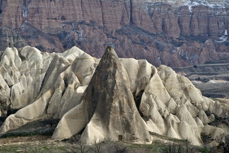 Sandstone formations in Cappadocia, Turkey.の写真素材