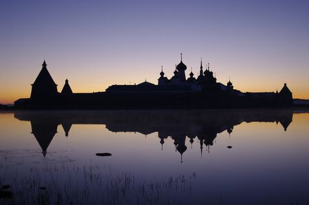 View of monastery on Solovetsky Islands. White Sea. Russian North.の写真素材