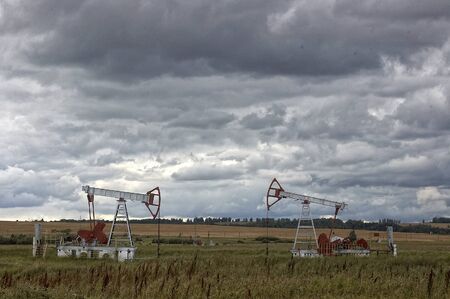 Industrial construction and mechanism. Work of oil industry. Russia.の写真素材