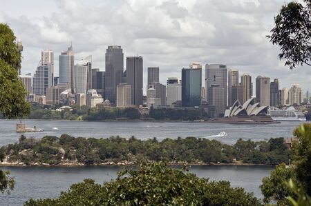 View of Sydney Harbour from Taronga Zoo, Australia の写真素材