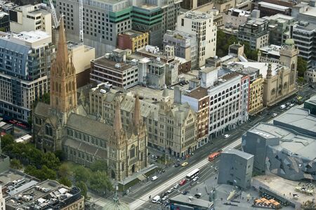 Beautiful cityscape of Melbourne, Australia. Aerial view from skyscraper.のeditorial素材
