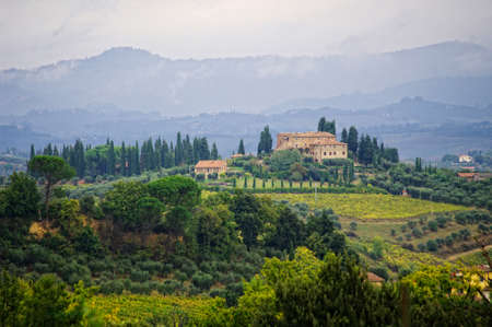 Typical landscape in the Tuscany, Italy.の写真素材