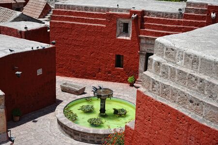 Santa Catalina Convent, Arequipa, Peru.Inside the ancient Santa Catalina convent in Arequipa, Peru.の写真素材