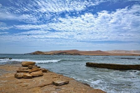Paracas Coastline in a Tropical Desert, Peru.の写真素材