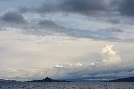 Titicaca Lake near town Puno, Peru.の写真素材