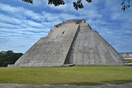 The Adivino (the Pyramid of the Magician or the Pyramid of the Dwarf), Uxmal, Yucatan, Mexico.