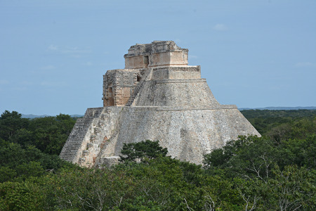 The Adivino (the Pyramid of the Magician or the Pyramid of the Dwarf), Uxmal, Yucatan, Mexico.View...
