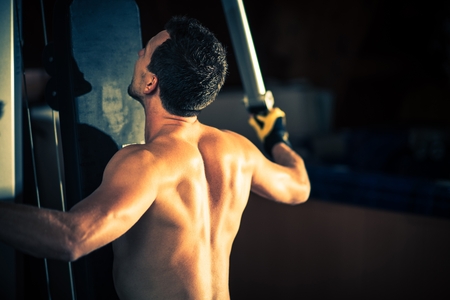 Men in the Gym Doing Quick Workout. Fitness and Gym Theme.