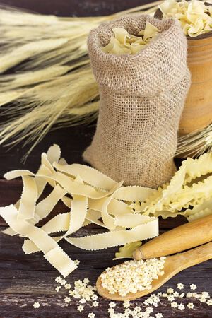 Close-up of assorted pastaの写真素材